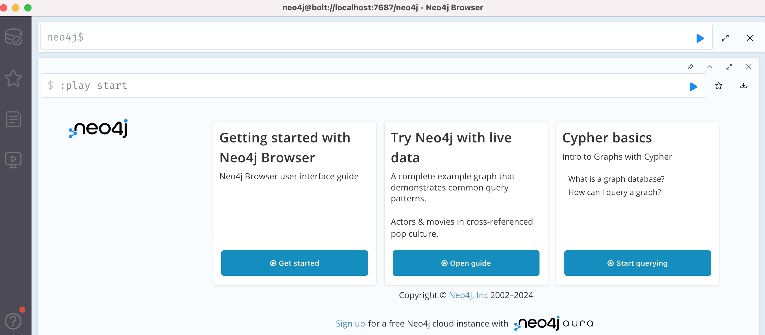 Neo4j Desktop Cypher 执行面板