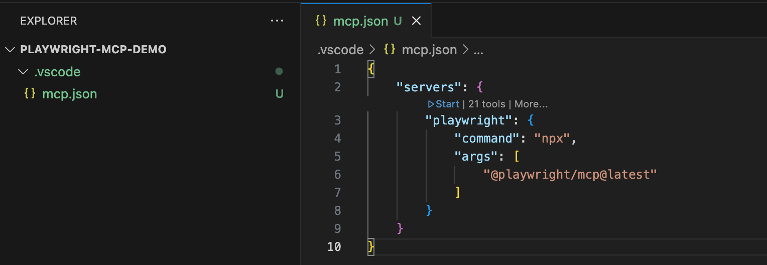 启动 Playwright MCP Server